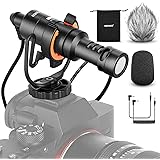 NEEWER Video Microphone for Phone, On Camera Mic Kit with Black Pro Shock Mount Compatible with iPhone Android Smart Phones D