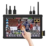 TARION 4in1 カメラビデオスイッチャー + キャプチャーボード + カメラフィールドモニター + ビデオレコーダー、4K HDMI 入力、USB3.0 PGM 出力、フォーカスアシスト機能、高速転送 低遅延、解説マイク入力対応，ネットワークストリーミング用途、ソフトウェア制御、PTZカメラ制御