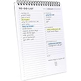 To Do List Notepad: With Multiple Functional Sections - 6.5 x 9.8" 60 Sheets - Spiral Daily Planner Notebook - Task CheckList