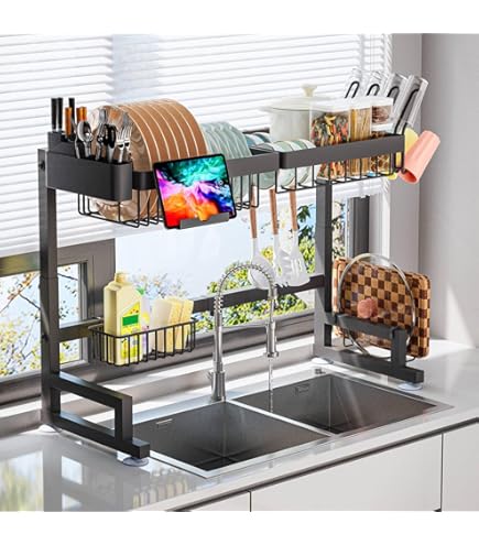 BOOSINY キッチンラック シンク上 収納 水切りラック Amazon｜BOOSINY キッチンラック シンク上 収納 水切りラック