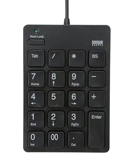 USB接続 テンキー ブラック 楽天市場】USBテンキー（ブラック） NT-18UBK サンワサプライ