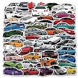 50枚 スポーツカー 乗り物 車 ステッカー スーパーカー 防水 耐水 シール 詰め合わせ 0736