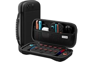 ECHTPower Switch 2 ケース 収納 キャリングケース 収納バッグ 高密度EVA ナイロン素材 防水 防塵 耐衝撃 大容量 ゲームカード12枚 スロット 外出/旅行用 全面保護 小物収納 持ち運び スイッチ2用 周辺小物整理