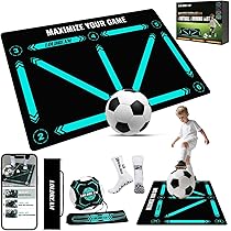 Amazon | サッカー マット つきサッカー 練習ベルト【1人で手軽に