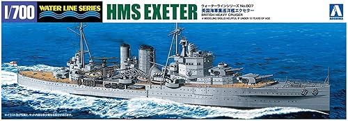 青島文化教材社 1/700 ウォーターラインシリーズ No.807 イギリス海軍 重巡洋艦 エクセター プラモデル