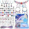 AIPRIDY Charm Bracelet Making Kit,DIY Craft for Girls, Unicorn Mermaid Crafts Gifts Set for Arts and Crafts for Girls Teens A