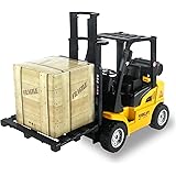フォークリフト 建設車両 おもちゃ プルバックカー 工事現場 おもちゃ ダイキャストカー モデルカー ミニカー 車 おもちゃ 働く車 合金製 頑丈 爪延長 コレクション クリスマス プレゼント (フォークリフト)