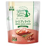 yum yum yum! ヤムヤムヤム ドッグフード ドライ シニア&ライト チキン やわらかドライ 800g [ 小型犬 中型犬 大型犬 ] 総合栄養食 国産 体重管理 低カロリー