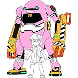 ハセガワ メカトロウィーゴ エヴァコラボシリーズ Vol.3 はちごうき(ぱわーあーむ)＋真希波・マリ・イラストリアス 1/20スケール 色分け済みプラモデル SP489