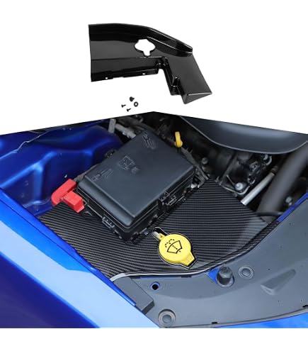 JeCar Black ABS Engine Coolant Tank Cover For Dodge Challenger/Charger/Chrysler 300 (2011-2023)