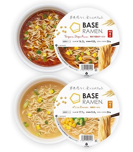 Amazon.co.jp: ベースフード 焼きそば＆ラーメン 4種8個セット【ソース