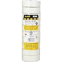 Amazon | 3M スコッチ 電気絶縁用ビニールテープ 117 白色 19mmX10m 10