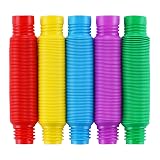 XL ポップチューブ 感覚玩具 ストレッチチューブ 子供用減圧と大人向け指のおもちゃ。マルチカラーXLチューブ、DIYクリエイティブハンドメイドアクティビティ用 (5色)