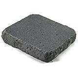 み尋「岩肌溶岩プレート」15×15×3ｃｍ厚以内 黒玄武製