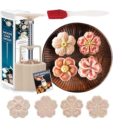 Amazon | 月餅型 50g - クッキースタンプ プラスチック ハンドプレス