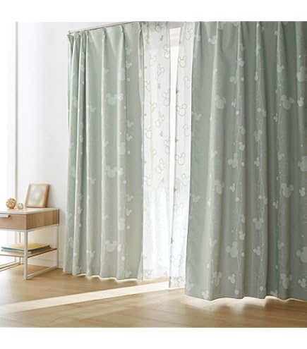 Amazon｜ディズニー カーテン〈100×200 2枚〉イッツアスモールワールド