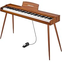 弾きやすい✨電子ピアノ 88鍵盤 木製 電子 ピアノ ペダル付き スタンド Amazon | KIMFBAY 電子ピアノ 88鍵盤 木製 電子ピアノ アップライト 88