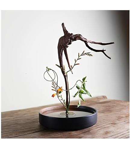 Amazon.co.jp: 薄端 三足 水盤 花瓶 花器 生け花 池坊 草月 小原