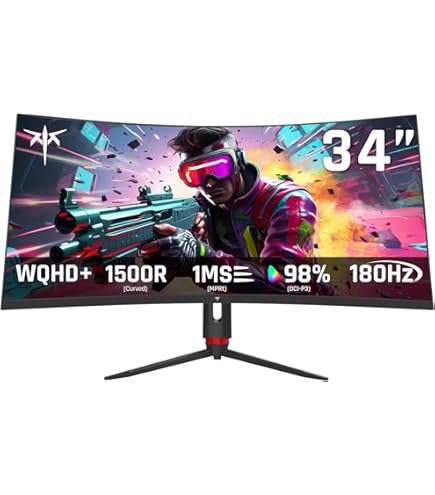 Amazon.co.jp: KTC 34インチウルトラワイドモニター、165Hz WQHD
