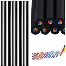 Amazon | YFFSFDC レインボー色鉛筆 4色芯 多色えんぴつ カラフル