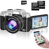 Wi-Fi 1610万画素デジカメ Amazon | AiMike 5K デジカメ スマホに送れる デジタルカメラ