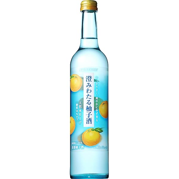 Amazon Co Jp サントリー 澄みわたる柚子酒 リキュール 500ml 食品 飲料 お酒