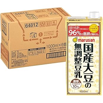 【1,131円】マルサン 国産大豆の無調整豆乳 1000ml ×6本