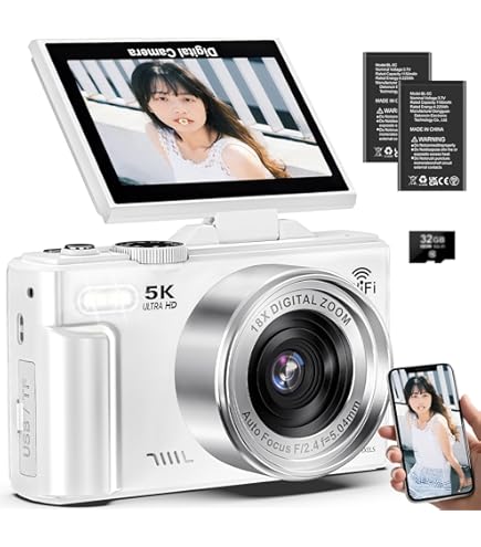 デジタルカメラ 5K録画 デジカメ 7500万画素 ディスプレイ オート デジタルカメラ 5K録画 デジカメ 7500万画素 ディスプレイ オート