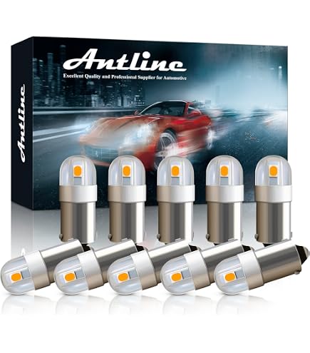 Ruiandsion BA7S LED Instrument Bulbs - 12V DC White, Negative Earth, Pack Of 10