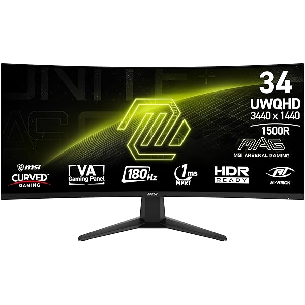 Amazon | MSI Optix MAG342CQR 1500R 曲率 21:9 アスペクト比