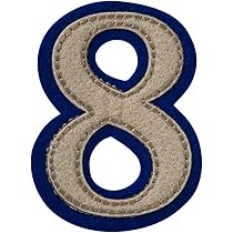 【ワッペン★GOGOさん向け】胸番号8 Amazon.co.jp: ミノダ フェルトアイロンワッペン 数字8 P50I5772