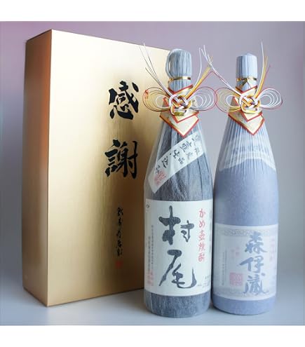 Amazon.co.jp: 森伊蔵・魔王 セット「感謝・金蓋紙箱入 おめかし」25度