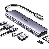 UGREEN Revodok 1071 USB-Cハブ 7-IN-1 USB ハブ Type-C PD100W急速充電 USB-C 5Gbps高速転送 4K HDMIハブ USB 3.0 2ポート拡張 SD Micro SD/TFカードリーダー付き 