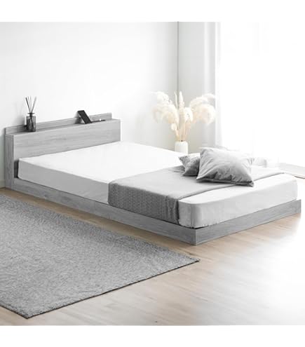 Amazon | 棚・コンセント付きフロアベッド【Skyline】スカイライン