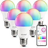 【Amazon Alexa認定】DiCUNO スマート電球 E26 LED電球 60W相当 9W 800lm 調光調色 Alexa Google 対応 電球色・昼白色 マルチカラー 1600万色 RGBCW 広配光 Wi-Fi Bluetooth接続