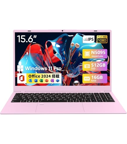 Amazon.co.jp: 2026最新型 15.6インチFHD（1920×1080） ノートパソコン