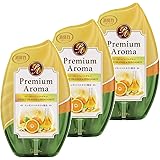 【まとめ買い】 お部屋の消臭力 プレミアムアロマ Premium Aroma 消臭芳香剤 部屋用 部屋 スイートオレンジ&ベルガモットの香り 400ml×3個