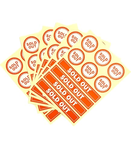 Amazon.co.jp: Mehrondo 12枚入 売り切れ ステッカー | サイズ