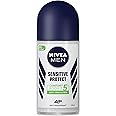 NIVEA MEN Sensitive Protect Roll On Deodorant (50ml), 48HR Anti-Perspirant Deodorant for Men, Men's Deodorant Roll On for Sen