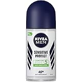 NIVEA MEN Sensitive Protect Roll On Deodorant (50ml), 48HR Anti-Perspirant Deodorant for Men, Men's Deodorant Roll On for Sen