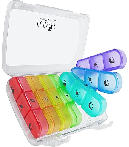 Amazon.co.jp: ピルケース 薬ケース 大容量 朝昼 1週間 1日2回 習慣薬