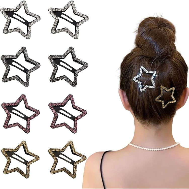 Amazon | ヘアクリップ 星 五芒星 ヘアピン ヘアクリップ 星 小さめ