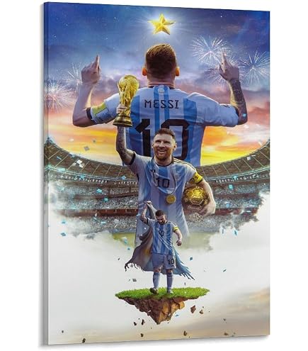 Amazon.co.jp: FCバルセロナのリオネル・メッシ選手が通算600 絵画
