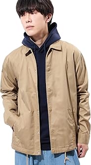 JIGGYS SHOP コーチジャケット メンズ ジャケット ツイル アウター ジャンバー ブルゾン 秋服 無地