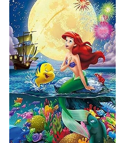 Amazon | 5Dダイヤモンドアート ディズニー アリエル ディズニー