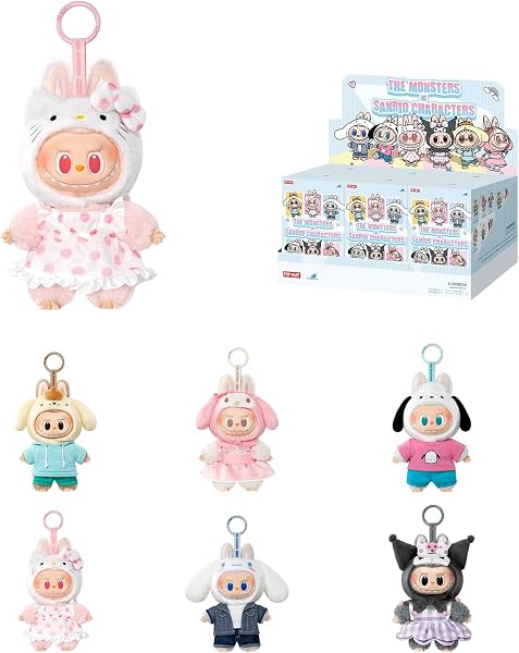 【POP MART 公式ストア】THE MONSTERS × Sanrio Characters ぬいぐるみペンダント 【1ピース】 labubu ラブブ らぶぶ ポップマート ブラインドボックス フィギュア おもちゃ ガチャガチャ プラモデル ギフト 推し活 ポプマ 正規品 - 1