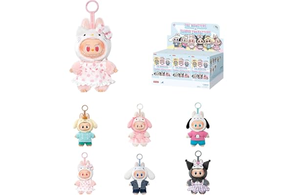 POP MART THE MONSTERS × Sanrio Characters ぬいぐるみペンダント【1ピース 】ポップマート ガチャガチャ ブラインド ボックス フィギュア プラモデル プレミアム おもちゃ ソフビ オリジナル キャラクター 誕生日 プレゼント