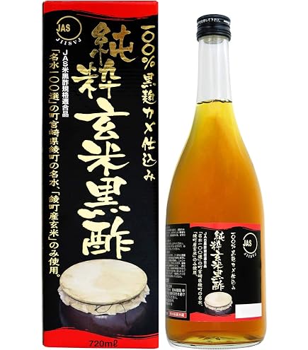Amazon.co.jp: 飯尾醸造 富士玄米黒酢 500ml 国産 無農薬玄米100％使用