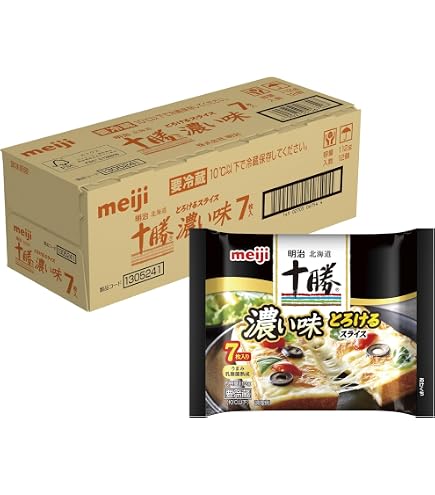 Amazon | 明治(乳製品) 北海道十勝とろけるスライスチーズ 7枚入り×12
