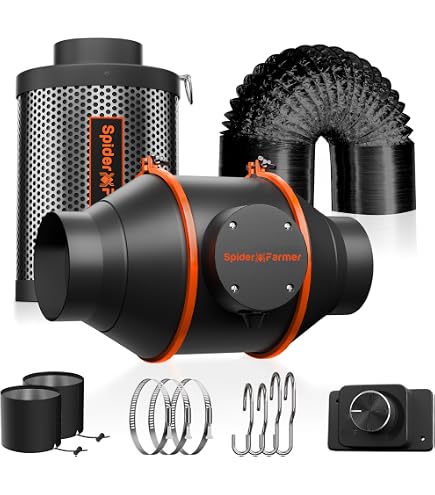 Amazon.co.jp: MARS HYDRO 4インチ インラインダクトファン 温度